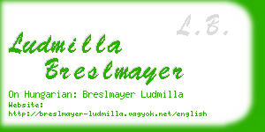 ludmilla breslmayer business card